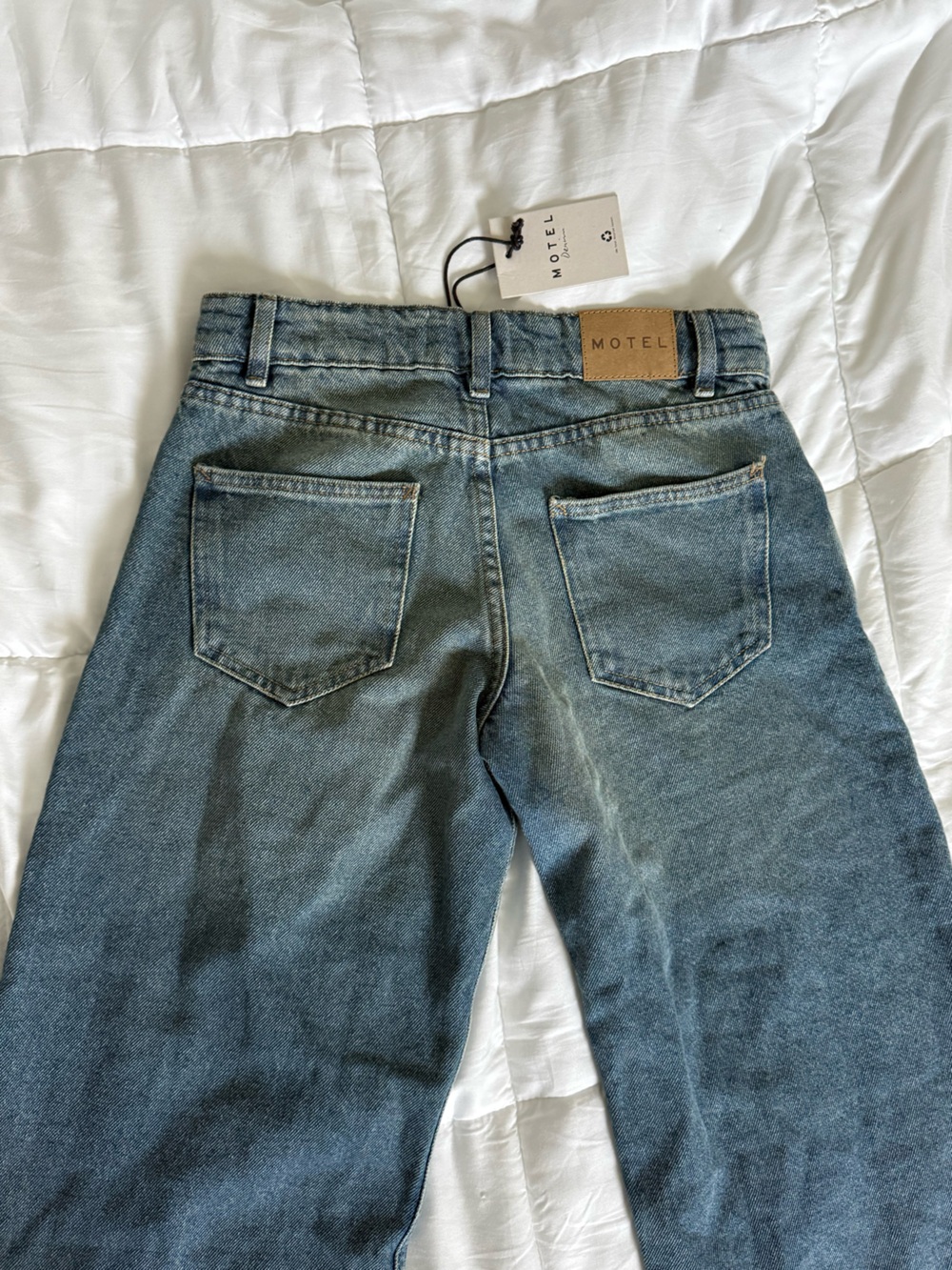 Motel Denim Low Rise Parallel Jeans - Picture 3 of 7